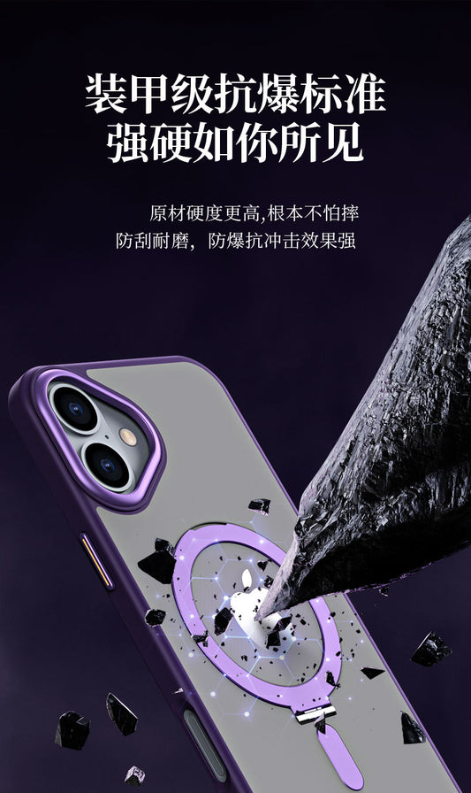 iPhone 16E & 16 Pro Max Case – Folding Magnetic Metal Stand