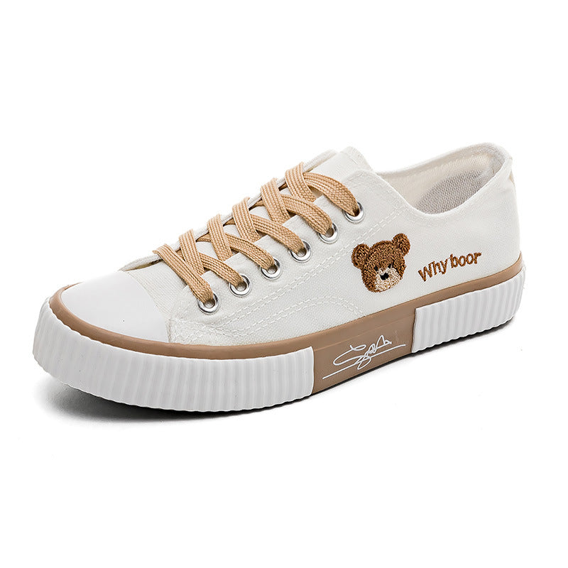 Women's Bear Canvas Sneakers